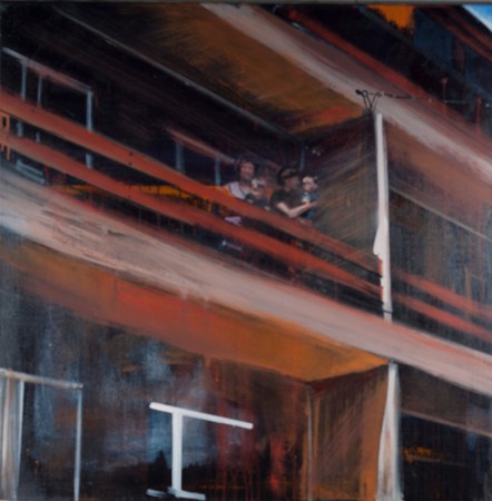 Lakótelep 100x100 olaj vászon